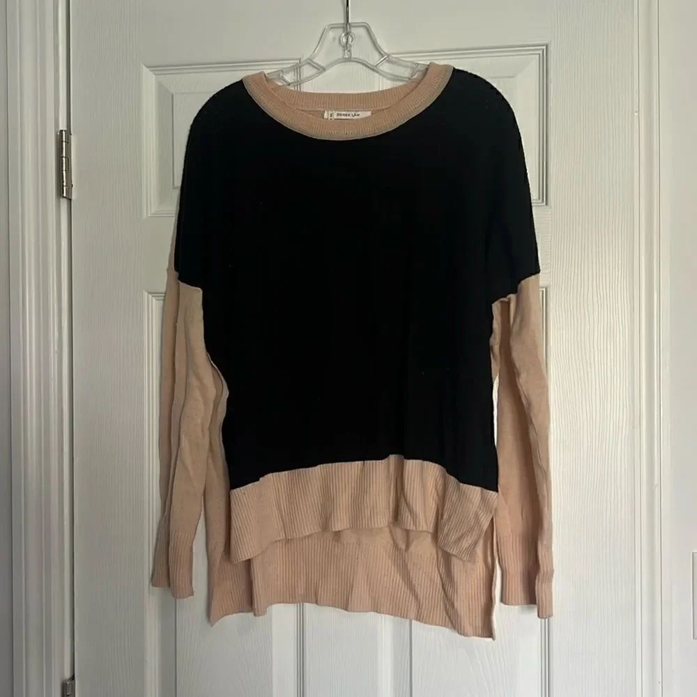 Derek Lam 10 Crosby Black and Tan Long Sleeve Shirt
